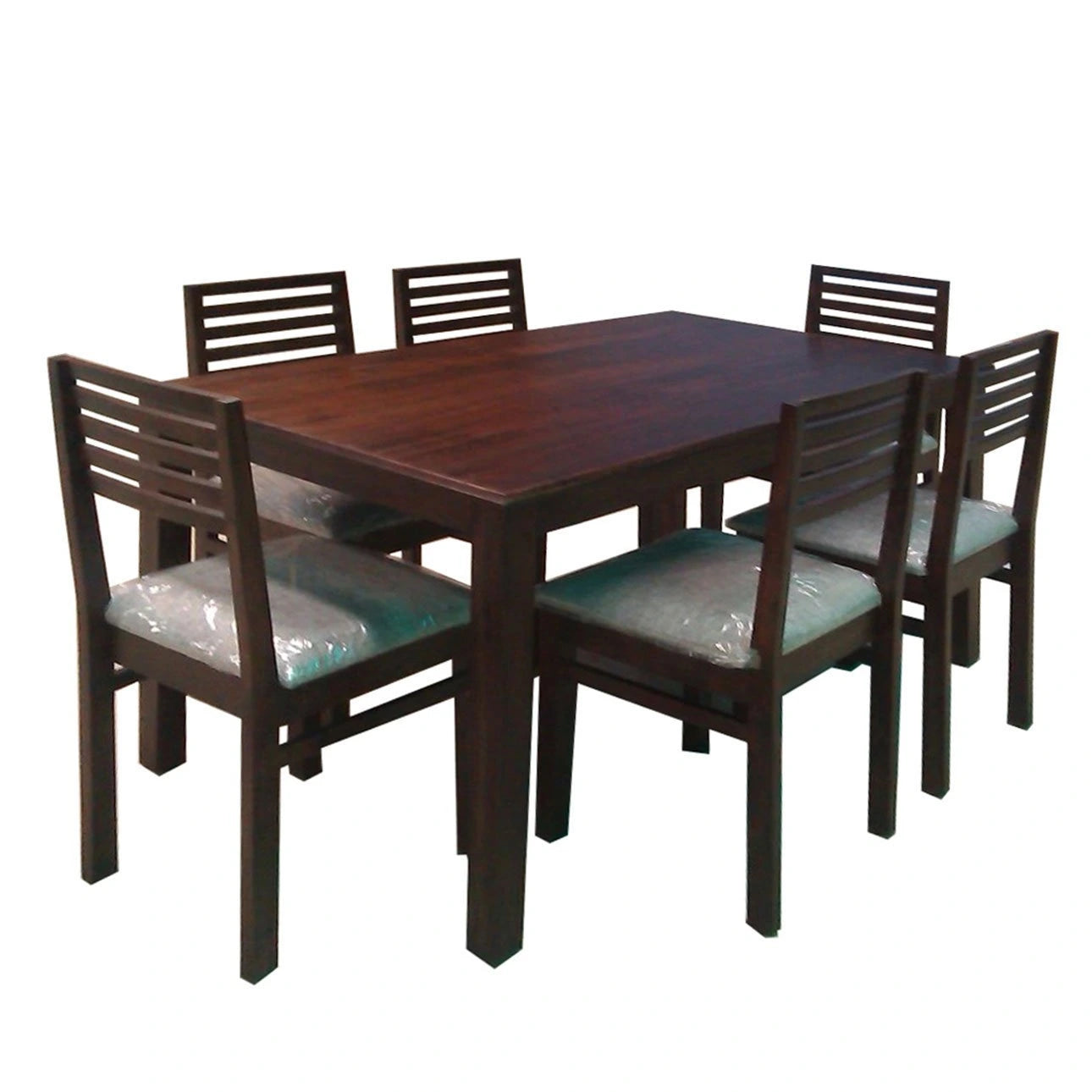 Saanjh Solid Wood 6-Seater Dining Set with Saanjh Solid Wood Dining Chairs