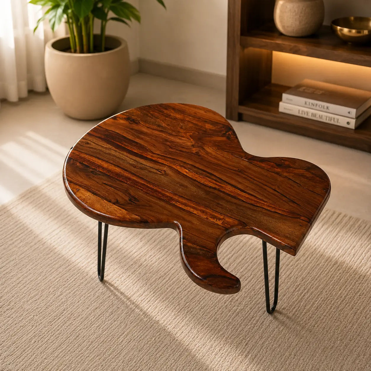 Unique Guitar Shape Coffee Table