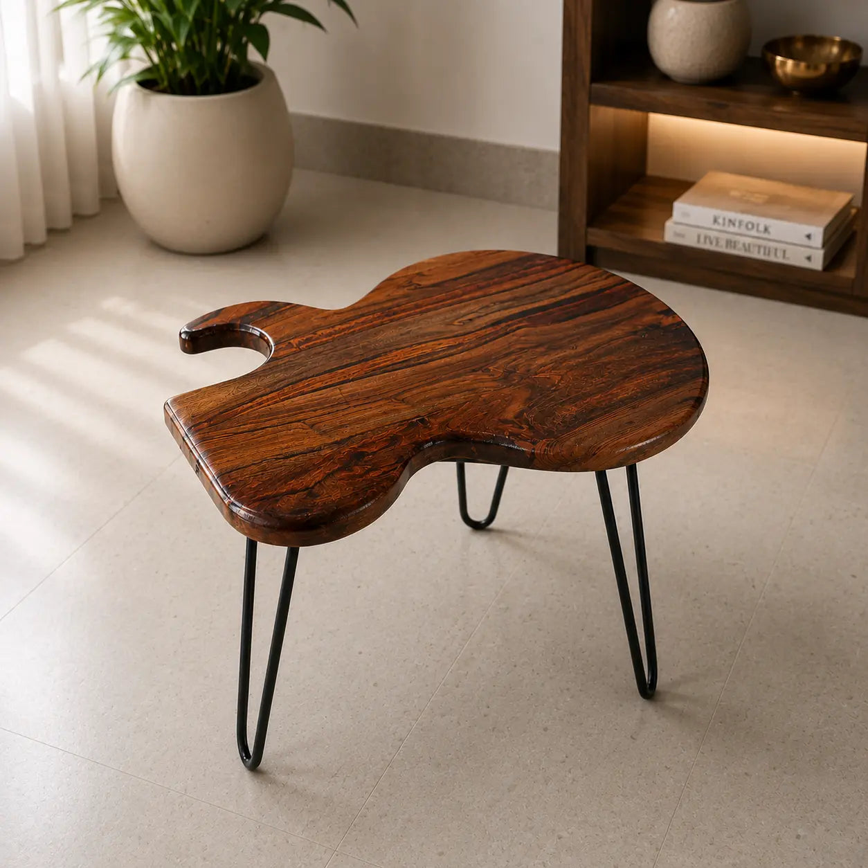 Unique Guitar Shape Coffee Table