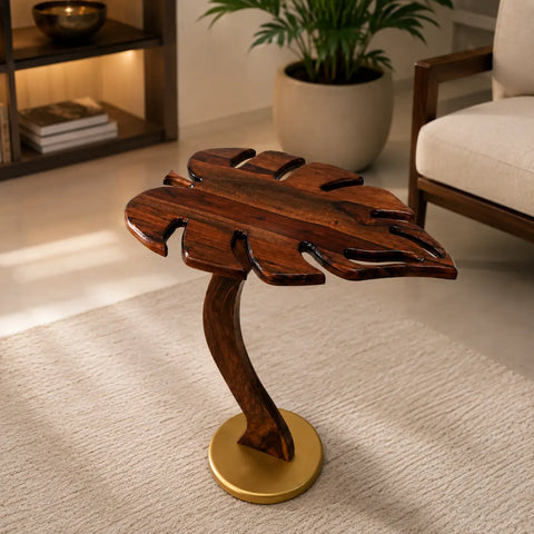 Wooden Leaf Coffe Table – Default Title