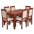 Lunora Sheesham Wood 6-Seater Dining Set with Lunora Sheesham Wood Dining Chairs