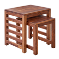 Adana Grand Sheesham Wood Nest of 2 Tables - Honey