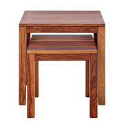 Adana Grand Sheesham Wood Nest of 2 Tables - Honey