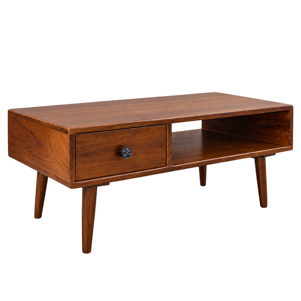 Woodlas Jodi Solid Wood Coffee Table with Drawer & Self