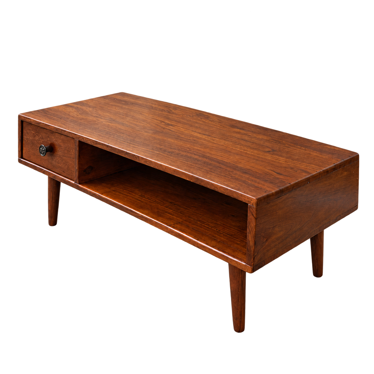 Woodlas Jodi Solid Wood Coffee Table with Drawer & Self