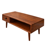 Woodlas Jodi Solid Wood Coffee Table with Drawer & Self