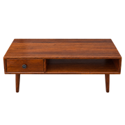 Woodlas Jodi Solid Wood Coffee Table with Drawer & Self